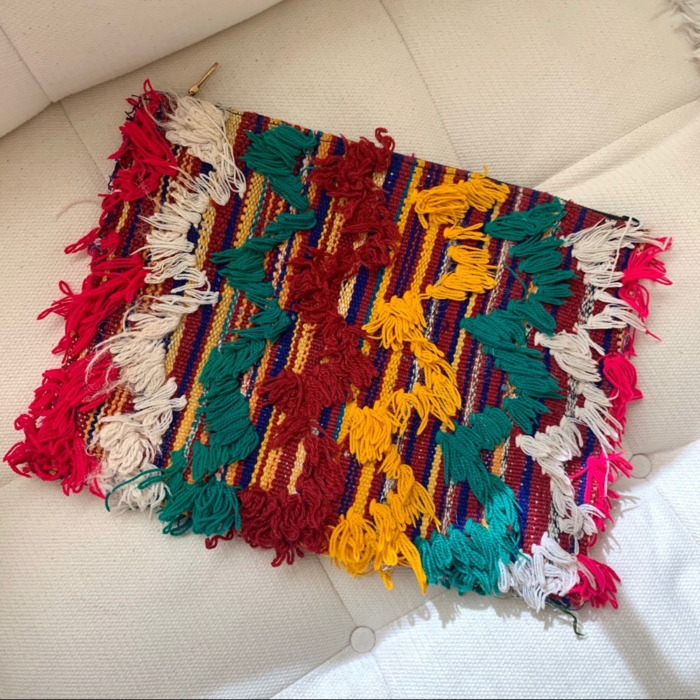 Souki Modern Multicolor Fringe Clutch